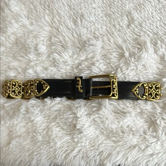 Brighton Black and Gold Baroque Belt Vintage 1990 main image 4
